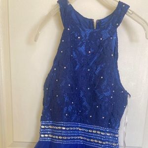 Short royal blue formal dress